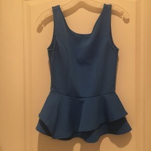 Deep blue Peplum top